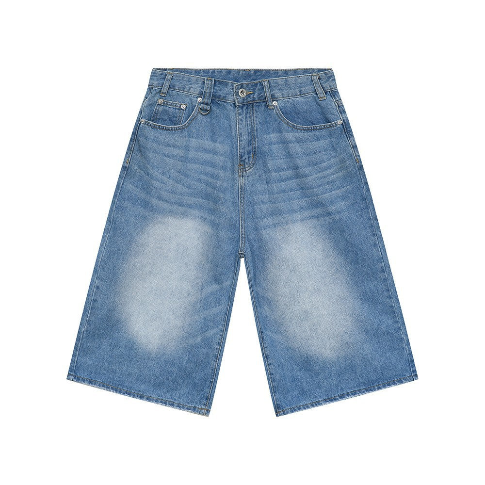 Horn Denim Cropped Pants Men