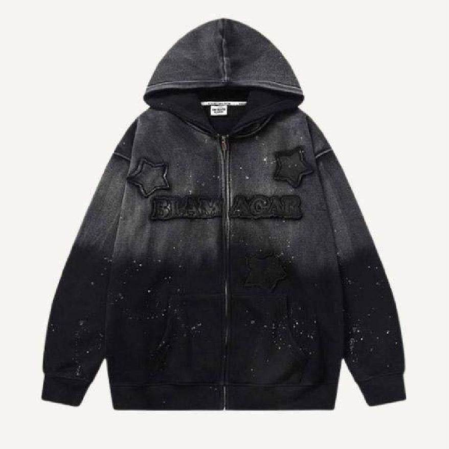 Men's Loose Casual Printed Hooded Sweatshirt