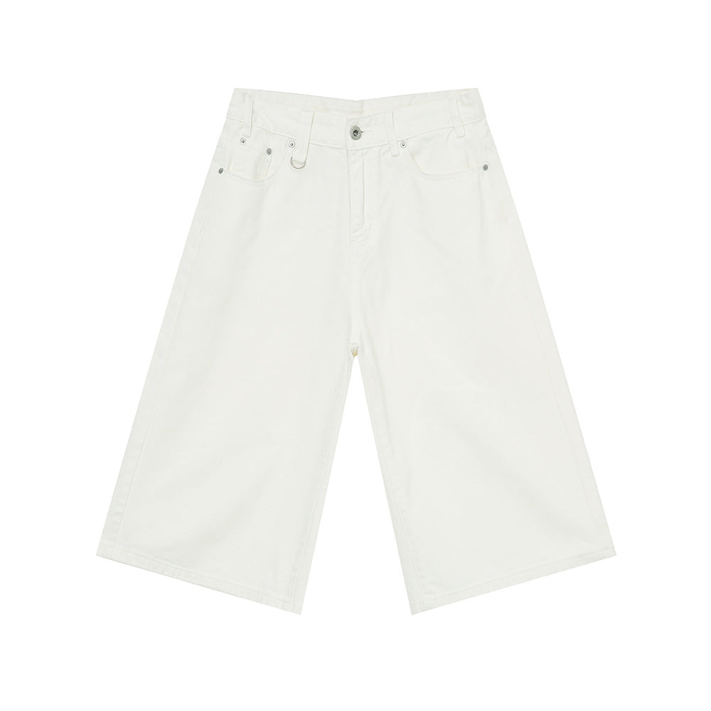 Horn Denim Cropped Pants Men