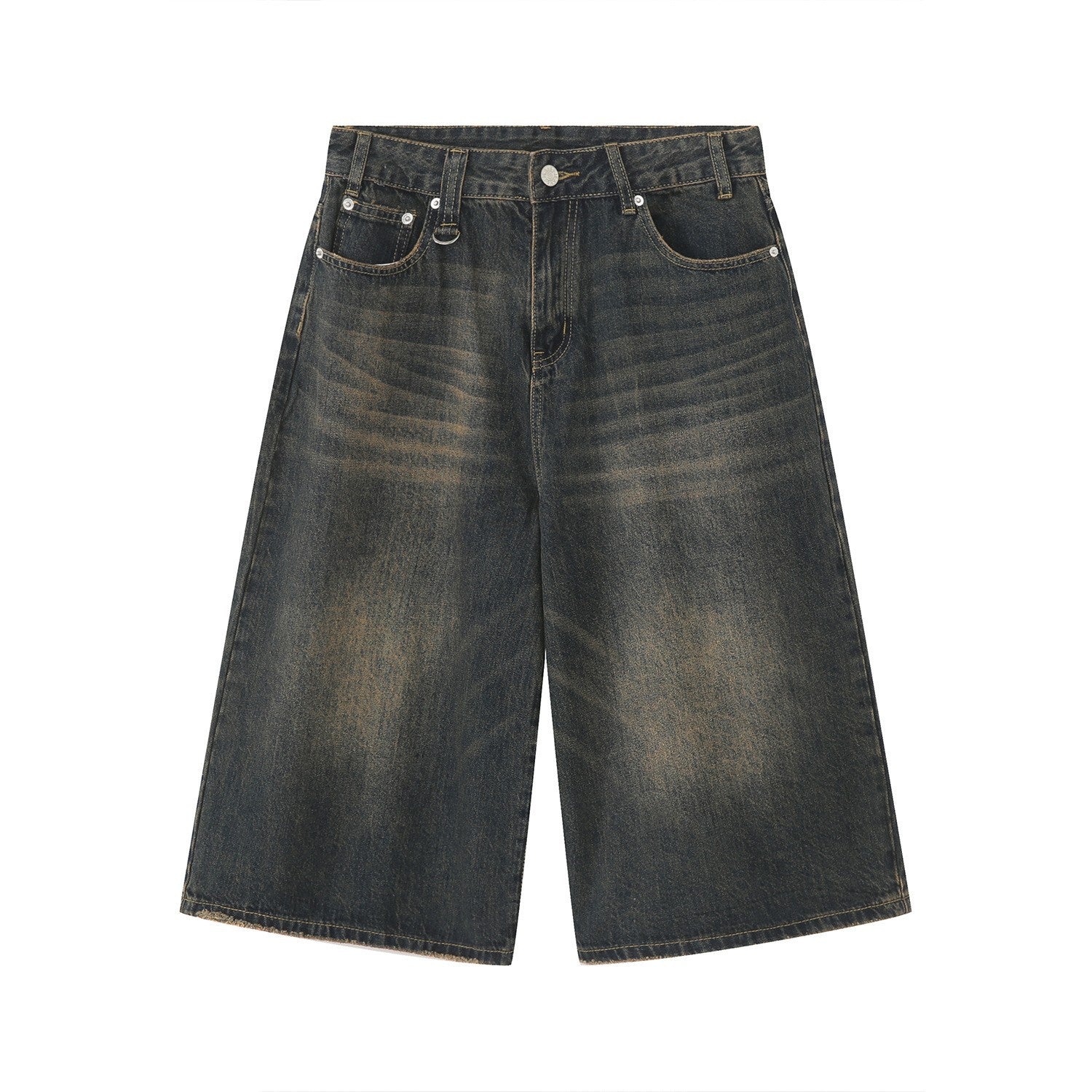 Horn Denim Cropped Pants Men